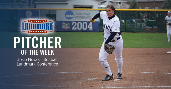 Novak Earns Third Straight Landmark Conference Pitcher of the Week Honor