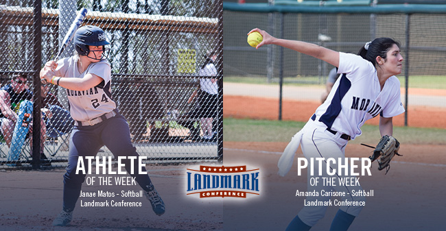 Matos & Carisone Honored as Landmark Conference Softball Athlete & Pitcher of the Week