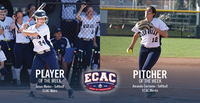 Matos & Carisone Selected as ECAC DIII Metro Player & Pitcher of the Week