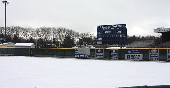 Blue & Grey Field under a blanket of snow.