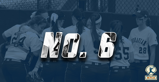 Moravian ranked No. 6 in latest NFCA DIII Top 25 Poll.
