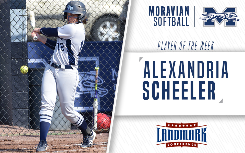 Alexandria Scheeler selected as Landmark Conference Softball Pitcher of the Week.