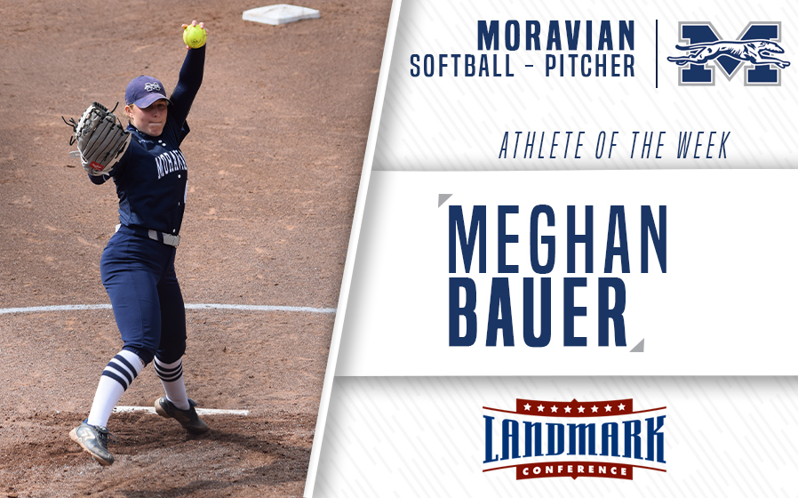 Meghan Bauer named Landmark Conference Softball Pitcher of the Week.
