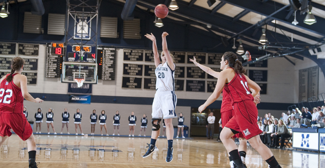 Blair nets 1,000th Point as Moravian Falls to #10 Juniata in Conference Semifinals