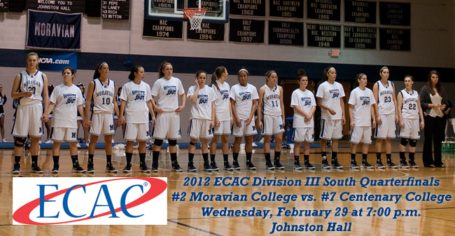 Women's Basketball Selected #2 Seed in ECAC South Tournament; Host Centenary College in Quarterfinal on Feb. 29