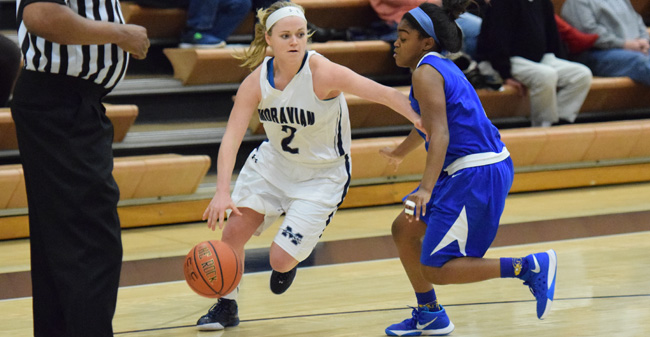 Calabrese Leads Moravian to 59-45 Win at USMMA