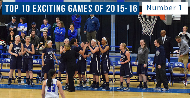 Top 10 Exciting Games of 2015-16 - #1 Women's Basketball Upsets UNE in NCAA Tournament