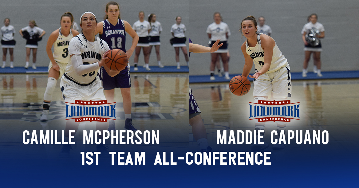 Camille McPherson '17 M '19 and Maddie Capuano '20 have been selected to the Landmark All-Conference First Team.