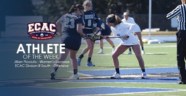 Picciuto Earns 3rd ECAC DIII South Women's Lacrosse Offensive Athlete of the Week Honor
