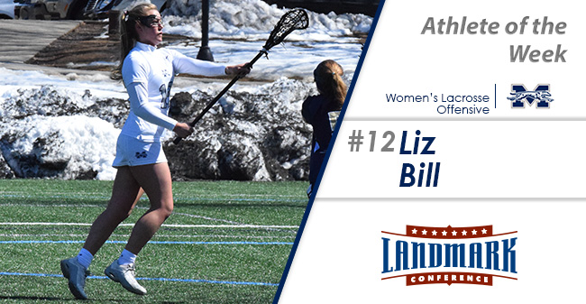 Liz Bill '20 honored as Landmark Conference Women's Lacrosse Offensive Athlete of the Week.