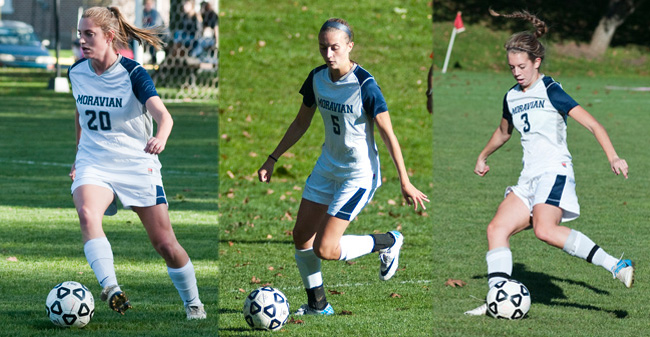 Bruzzone, Pavia & Schall Selected as Women's Soccer Captains