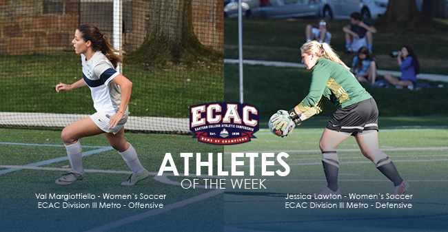 Lawton & Margiottiello Named ECAC Division III Metro Women's Soccer Players of the Week