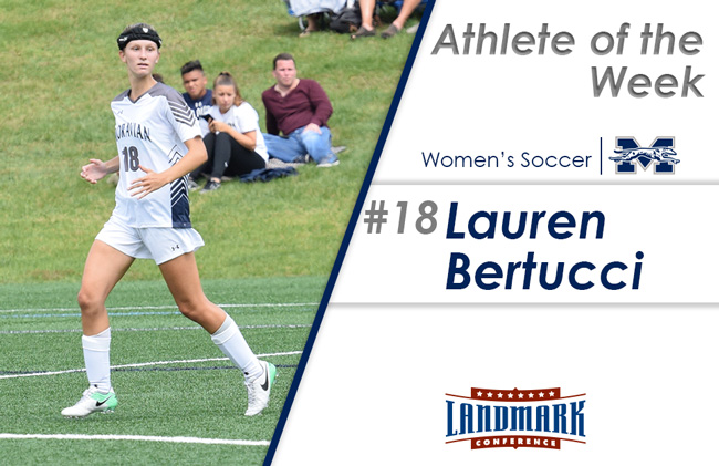 Lauren Bertucci '18 honored as Landmark Conference Women's Soccer Defensive Athlete of the Week.