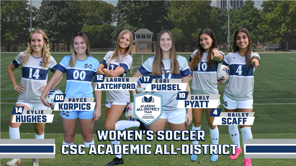 Six women's soccer players that earned Academic All-District