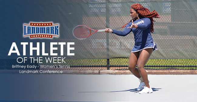 Eady Honored as Landmark Conference Women's Tennis Athlete of the Week
