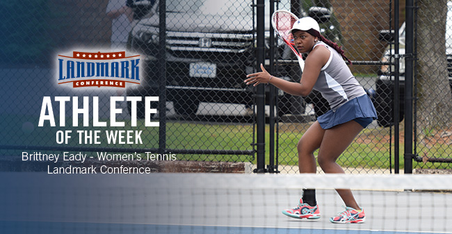 Eady Honored as Landmark Conference Women's Tennis Athlete of the Week for Third Time in 2016-17