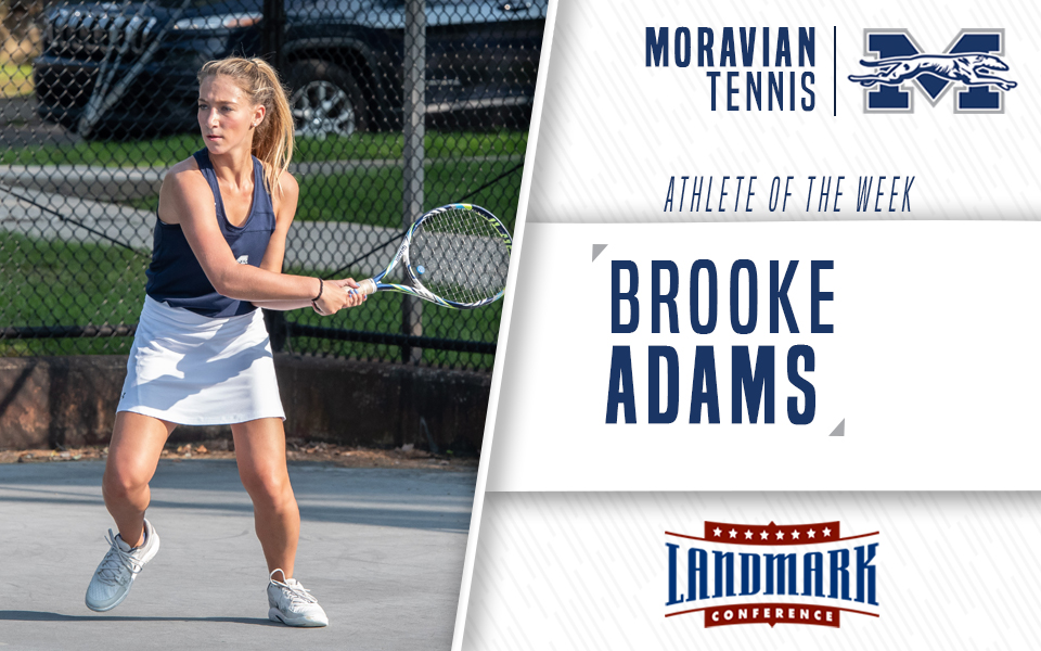 Sophomore Brooks Adams named Landmark Conference Women's Tennis Athlete of the Week.