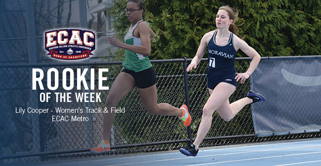 Cooper Selected as ECAC Division III Metro Women's Track & Field Rookie of the Week