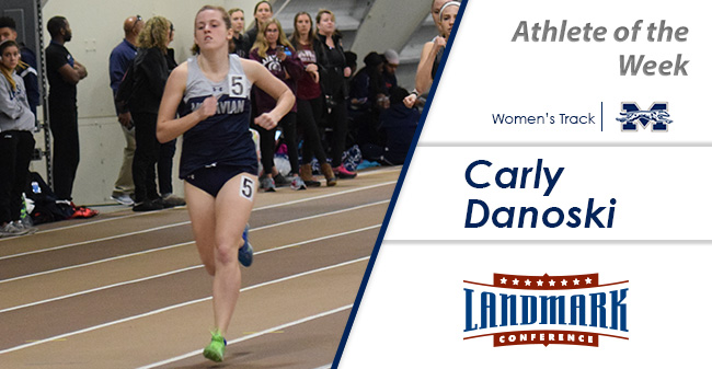 Carly Danoski '20 selected as Landmark Conference Women's Track Athlete of the Week.