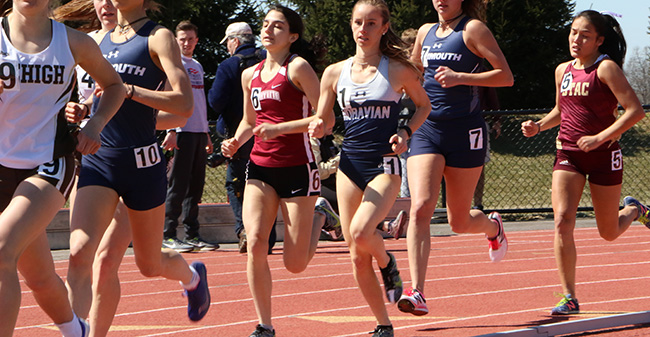 Sarah Hughes '18 competes at the Lafayette 8-Way Meet in March 2018.