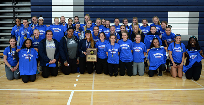 The Moravian women's track & field team captures its 11th straight Landmark Conference Outdoor Championship.