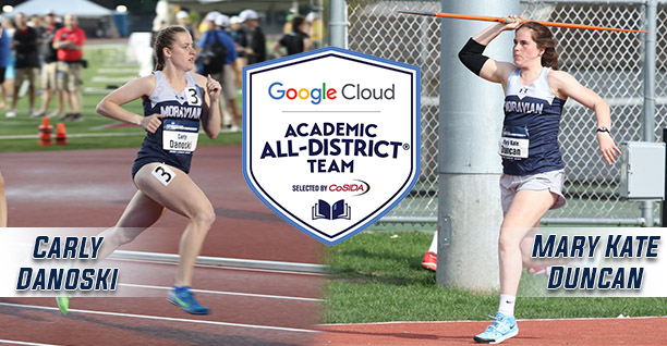 Carly Danoski '20 and Mary Kate Duncan '18 named to Google Cloud Academic All-District Team selected by CoSIDA.