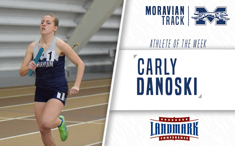 Carly Danoski named as Landmark Conference Women's Track Athlete of the Week.