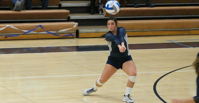 Senior setter Kelly Brown recorded 22 assists in the final home match of her career.