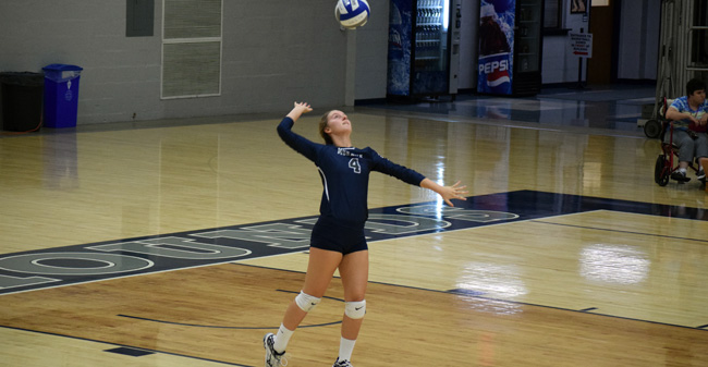 Volleyball Splits Matches in Landmark Conference Play