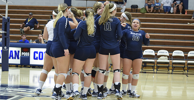 The Greyhounds prepare for a match with Cabrini University in September 2016.