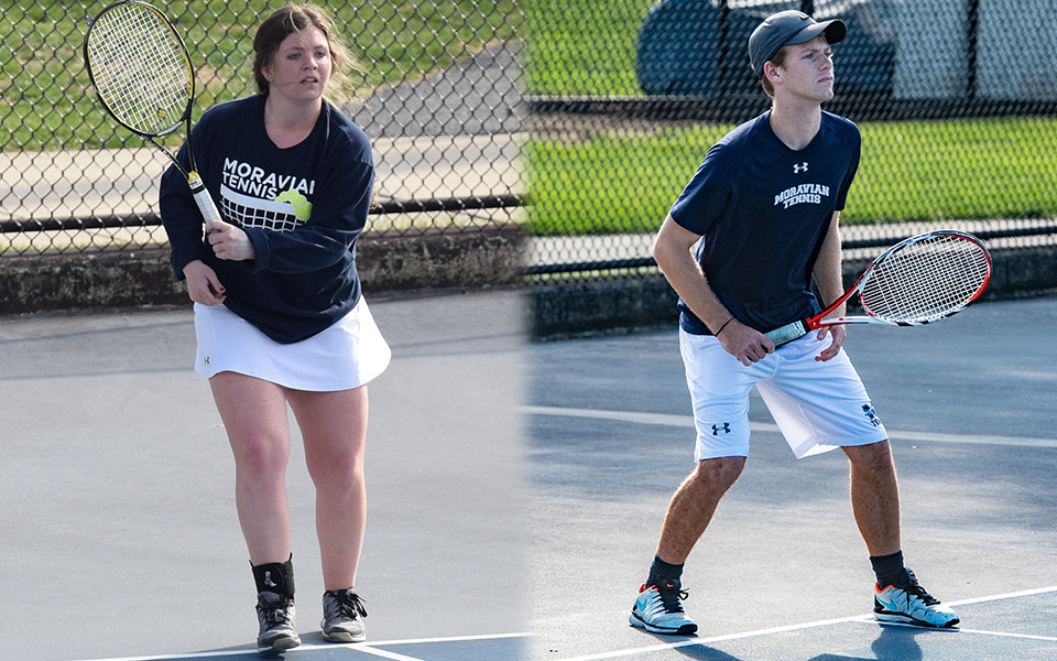 Kristen Cassidy and Mason Hudnall compete on Hoffman Courts during the 2018-19 season.