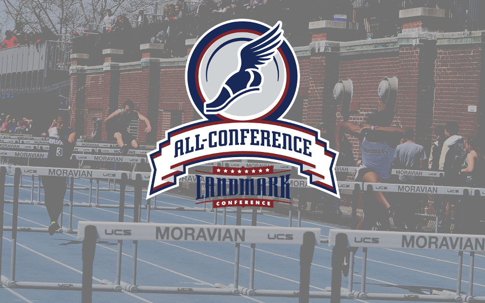 Timothy Breidegam Track with Landmark All-Conference logo.