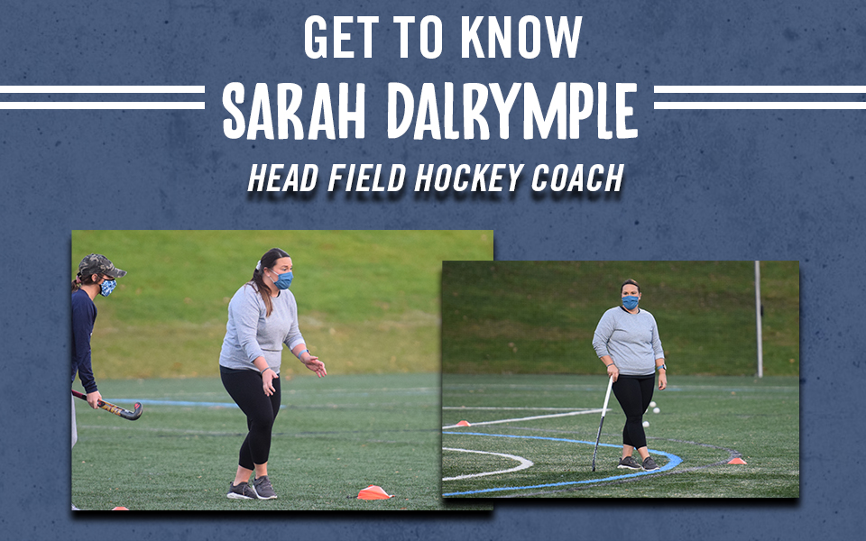 head field hockey coach sarah dalrymple at practice in november 2020.