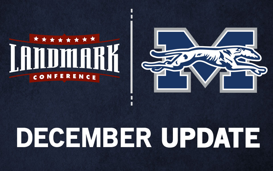 Landmark Conference and moravian athletics logos for December COVID-19 Update.