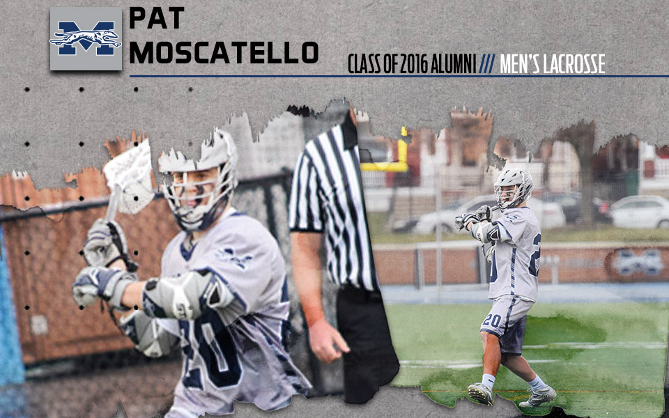 pat moscatello looking to pass in a lacrosse match on rocco calvo field.