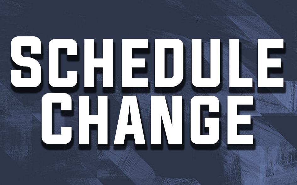 schedule change with blue shaded background