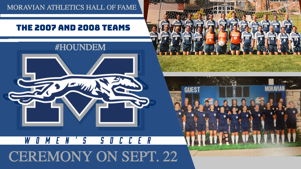 2007 and 2008 women's soccer teams for Hall of Fame graphic