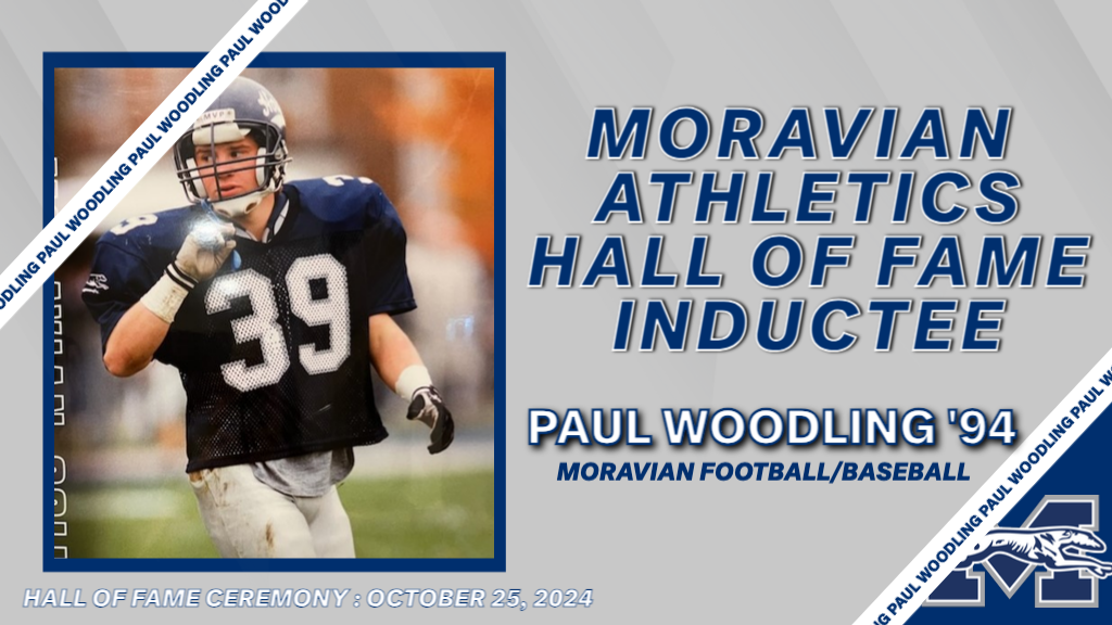 Paul Woodling in football action for Hall of Fame graphic