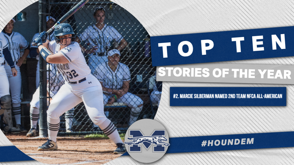 Marcie Silberman at the plate for Top 10 story graphic