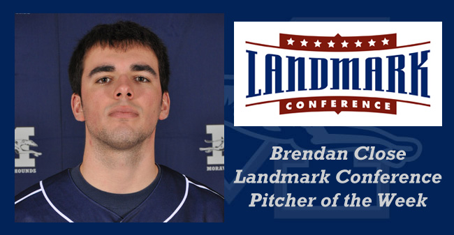 Brendan Close named Landmark Conference Pitcher of the Week