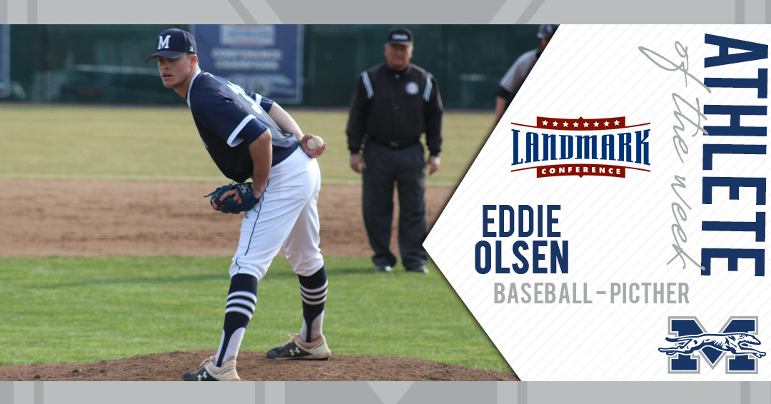 Eddie Olsen selected as Landmark Conference Baseball Pitcher of the Week