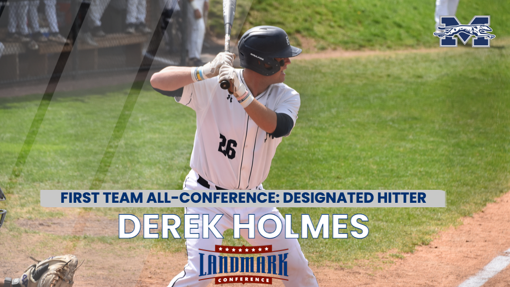 Derek Holmes at the plate for All-Conference graphic