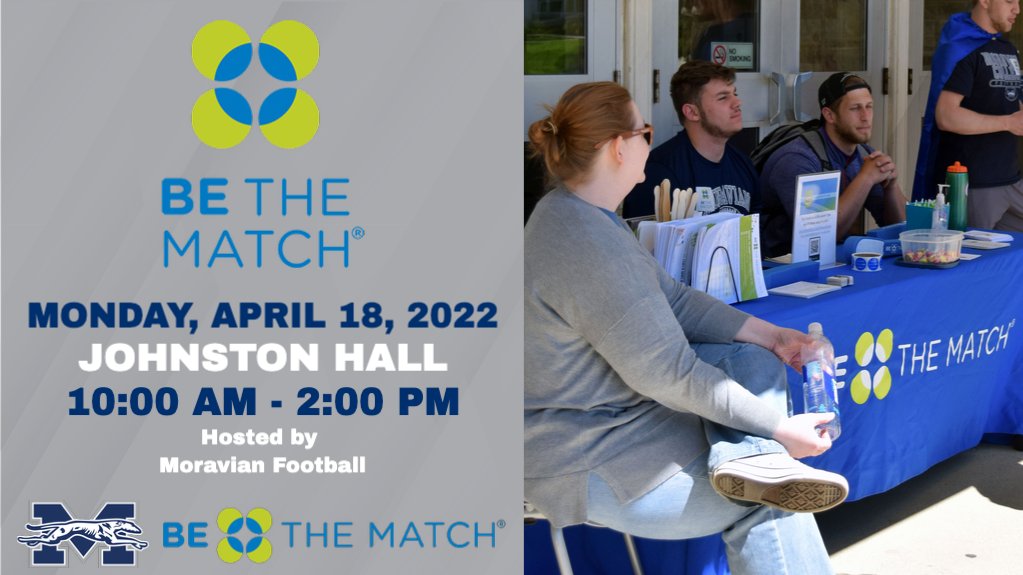 Moravian football at Be The Match registration.