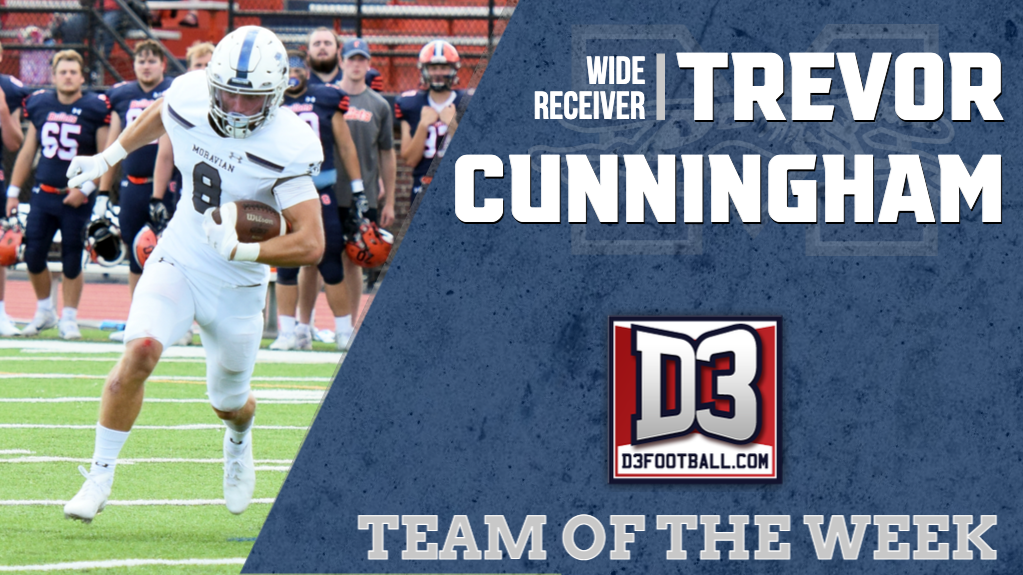 Trevor Cunningham in action at Gettysburg College for D3football.com Team of the Week