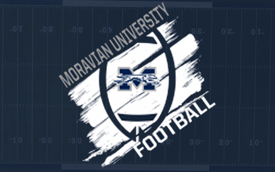 Moravian University logo in football design for team store.