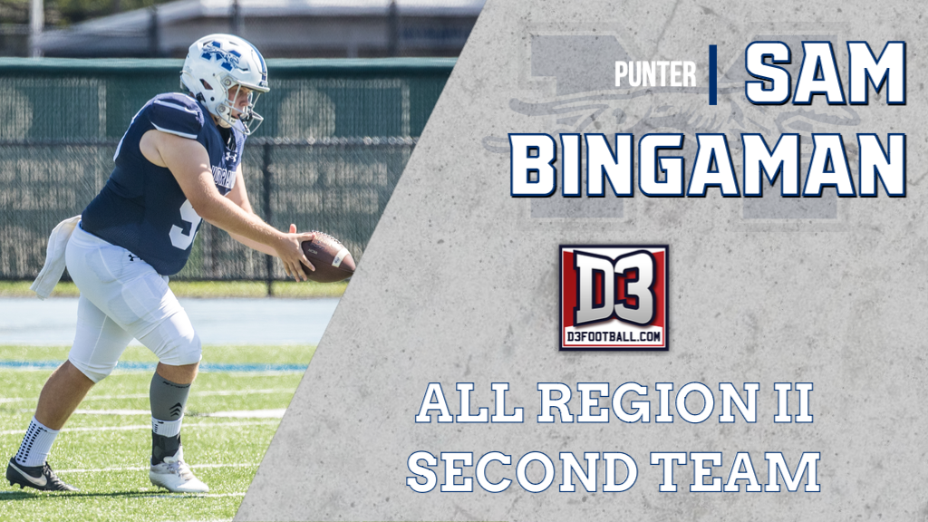 San Bingaman punting for All-Region graphic