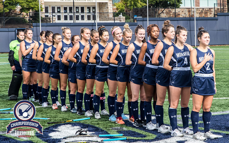 The Greyhounds await the national anthem before their match with The University of Scranton on John Makuvek Field. Photo by Cosmic Fox Media / Matthew Levine '11.