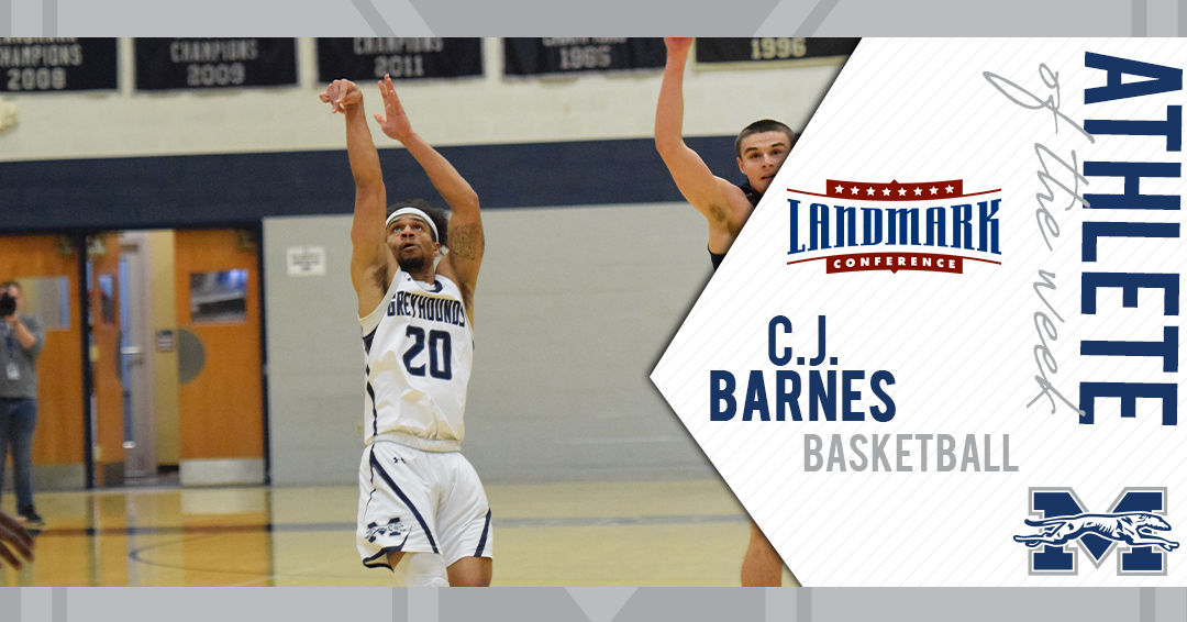 C.J. Barnes selected as Landmark Conference Men's Basketball Athlete of the Week