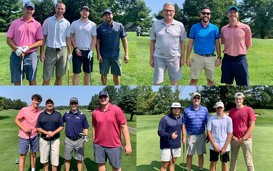Groups at the 2022 Men's Basketball Golf Outing
