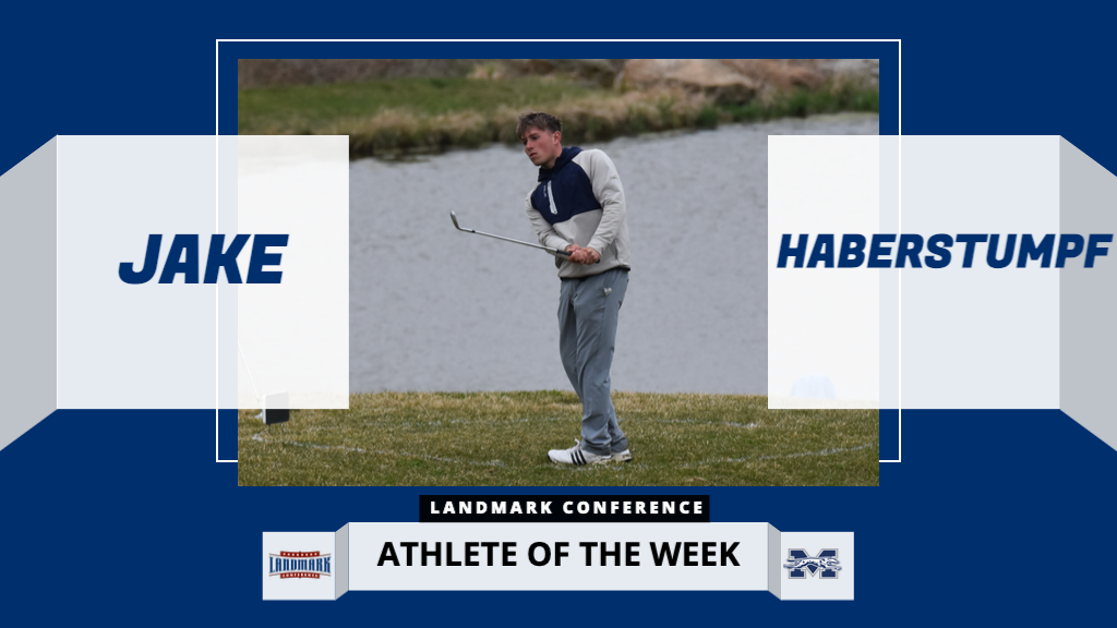 Jake Haberstumpf for landmark conference athlete of the week graphic